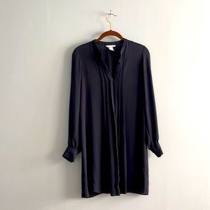 H&M Size 2 Navy Blue Chiffon Dress/Tunic